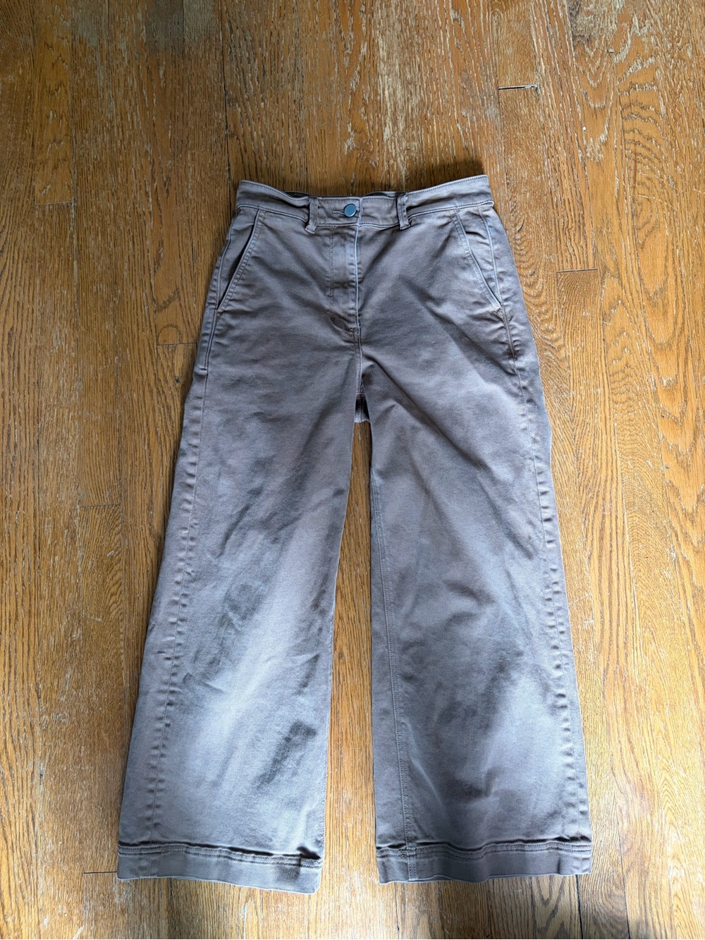 Everlane Way High Wide Leg Drape Pant Taupe Brown Women's Size 6